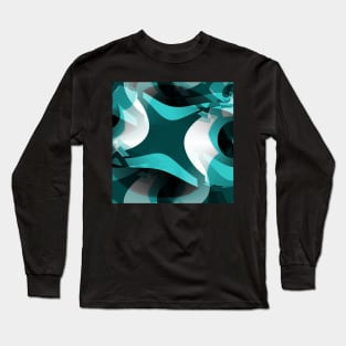 Blue-green shapes Long Sleeve T-Shirt